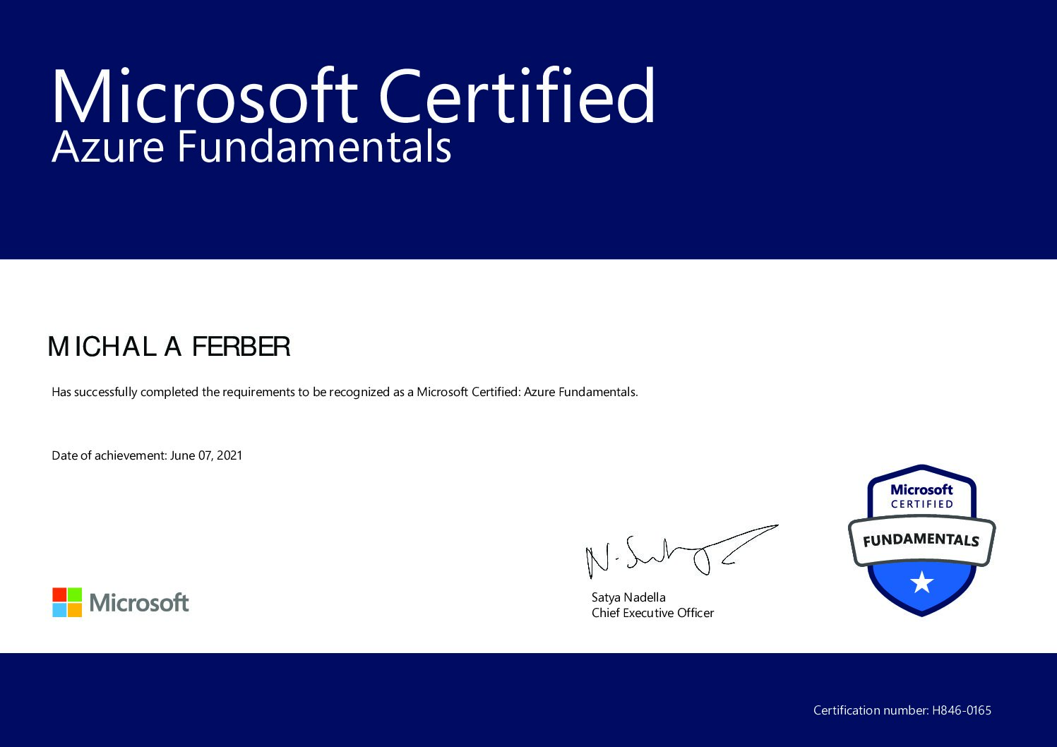 Microsoft Certified Azure Fundamentals